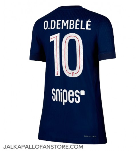 Paris Saint-Germain Ousmane Dembele #10 Kotipaita Naisten 2025-26 Lyhythihainen Paris Saint-Germain Ousmane Dembele #10 Kotipaita Naisten 2025-26 Lyhythihainen
